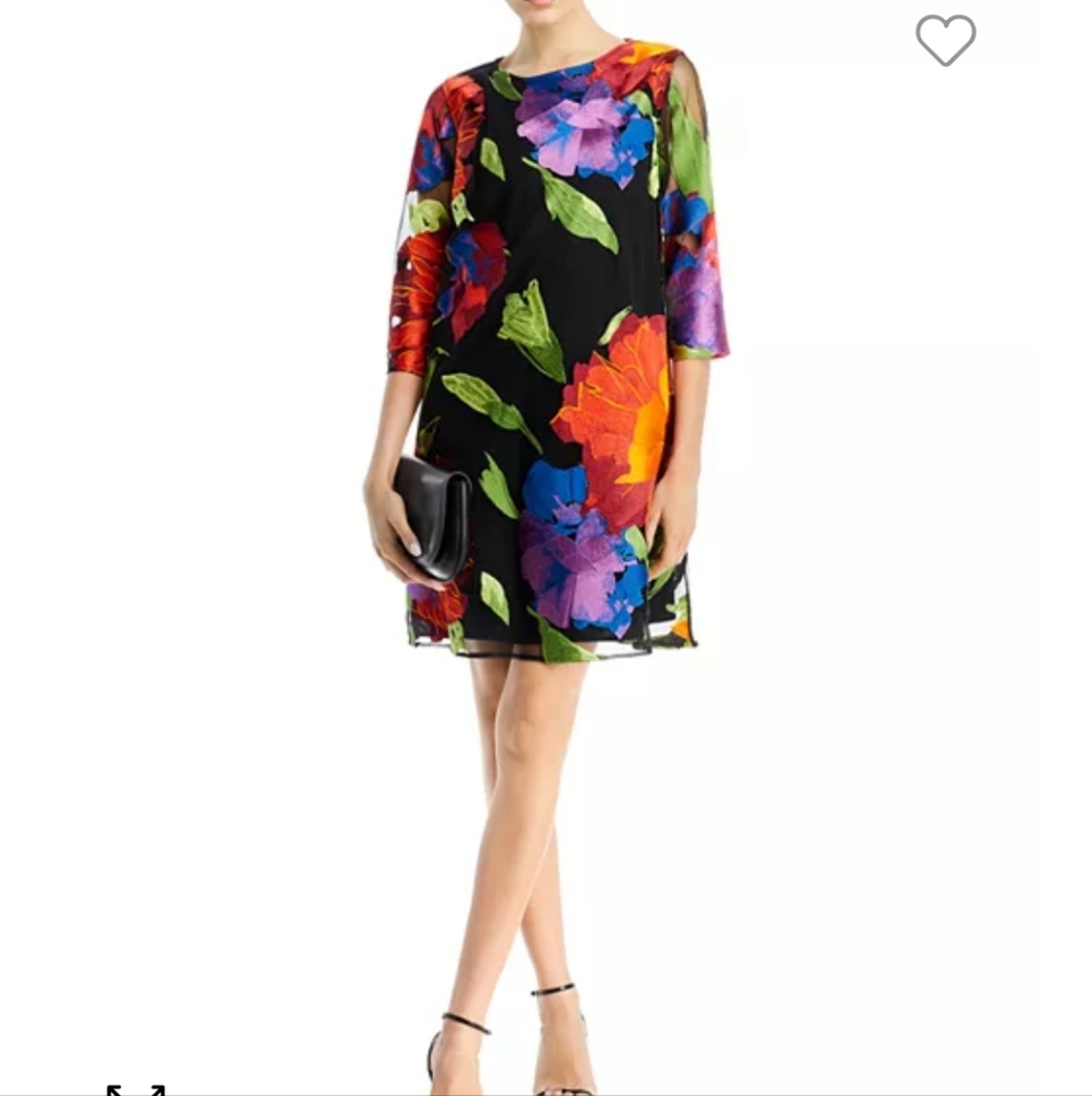 Caroline Rose Embroidered Dress Floral Dress